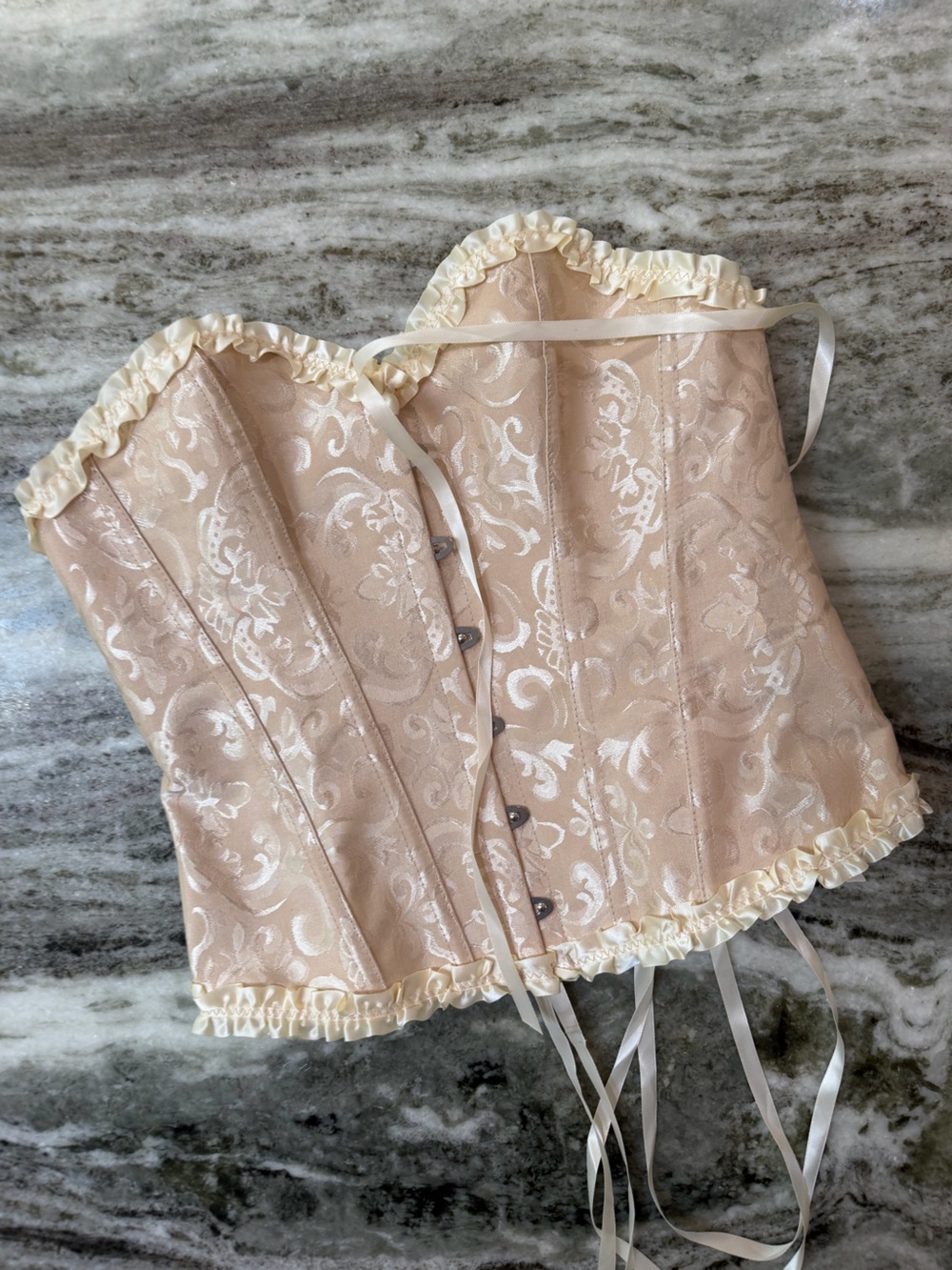 Strapless Brocade Corset Bustier in Blush Cream
Medium - Picture 2 of 4